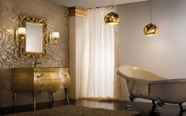 Bathroom-Vanity-Light-Fixtures-Ideas-With-Wallpaper