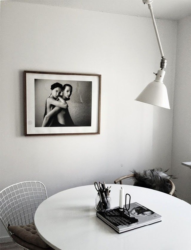 minimalistic dining roomss go vintage scandinavian fur