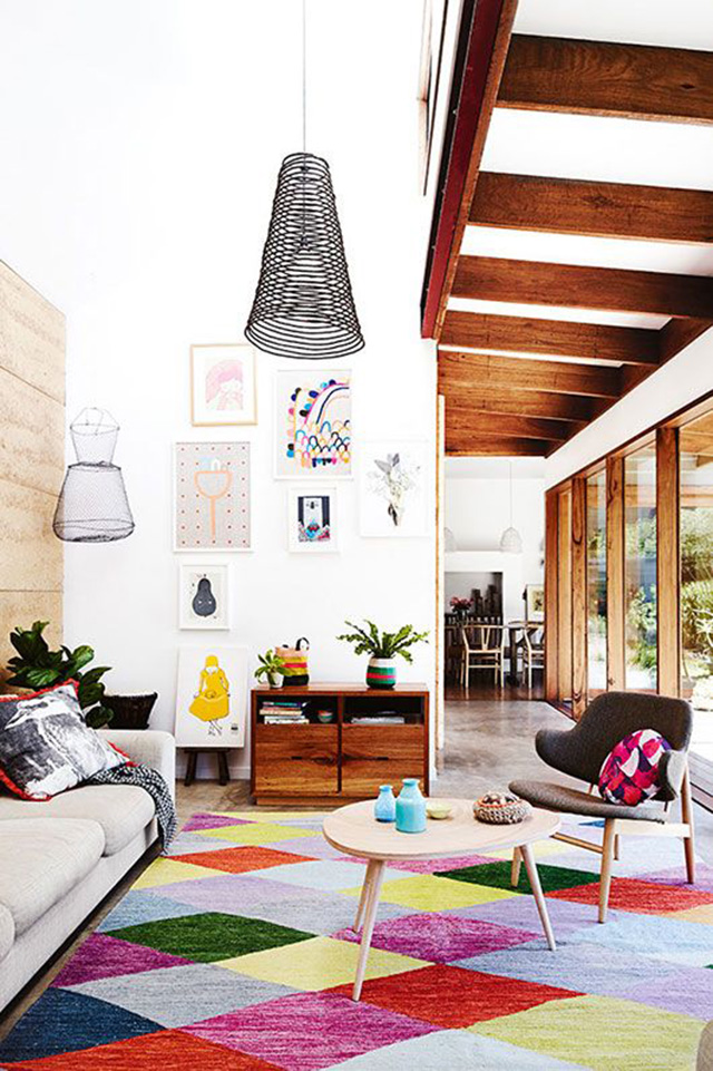 Living room design ideas 50 inspirational rugs geometric patterns 640