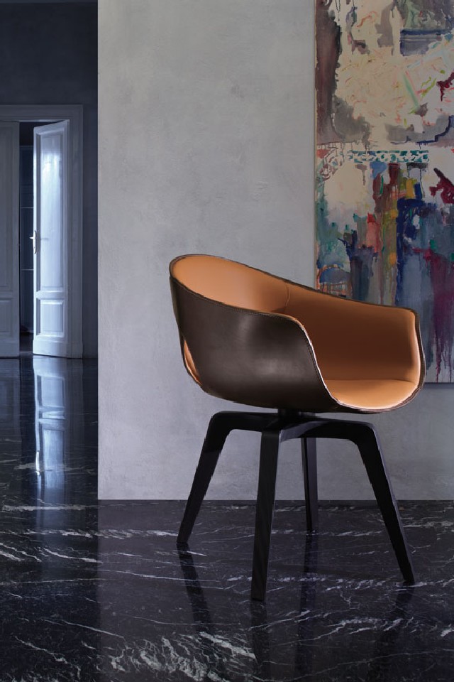 Handcrafted heritage Home Designs luxury furniture and light design Ginger Chair by Roberto Lazzeroni for Poltrona Frau