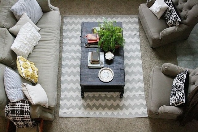 15 rugs for your home design ideas White and grey ZigZag Lines Modern Carpet Design