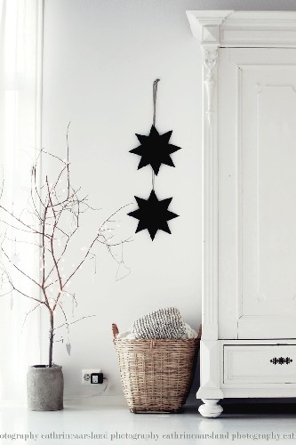 xmas Decoration to your Living Room minimalistic white