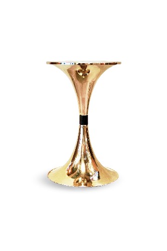 Gold details on a white fireplace delightfull botti side table essentials
