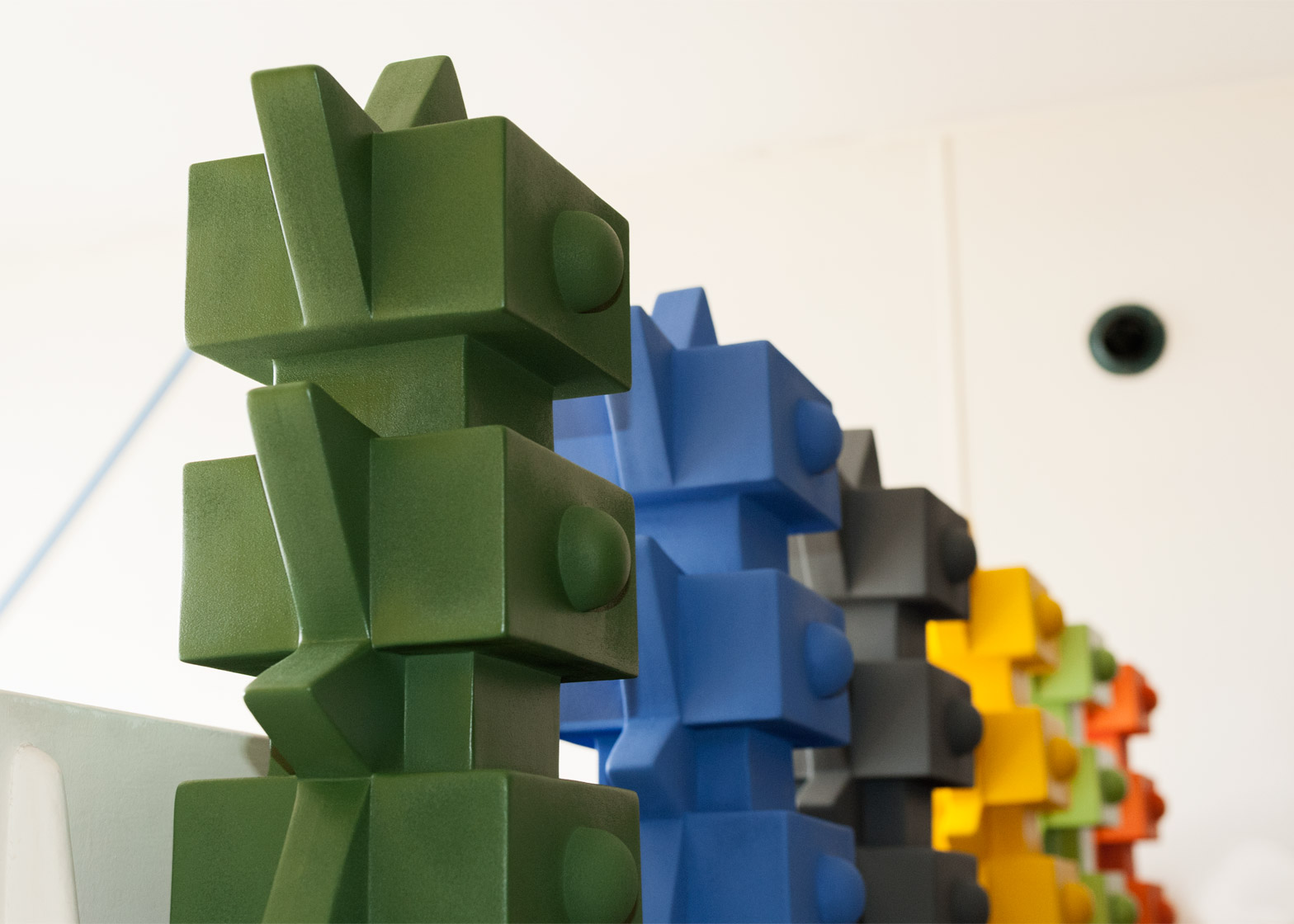 Cool apartment with different color combinations by Mendini