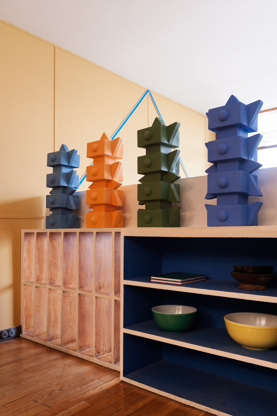 Cool apartment with different color combinations by Mendini