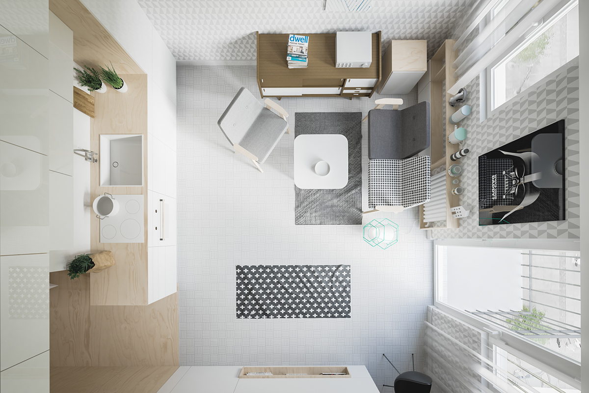 Home Design Ideas- Small Apartments Under 50 Square Meters