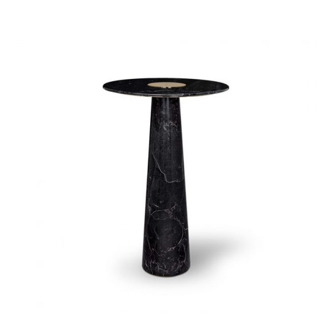 Image showcasing A modern bar table perfect for a luxurious bar, with a round shape that ...