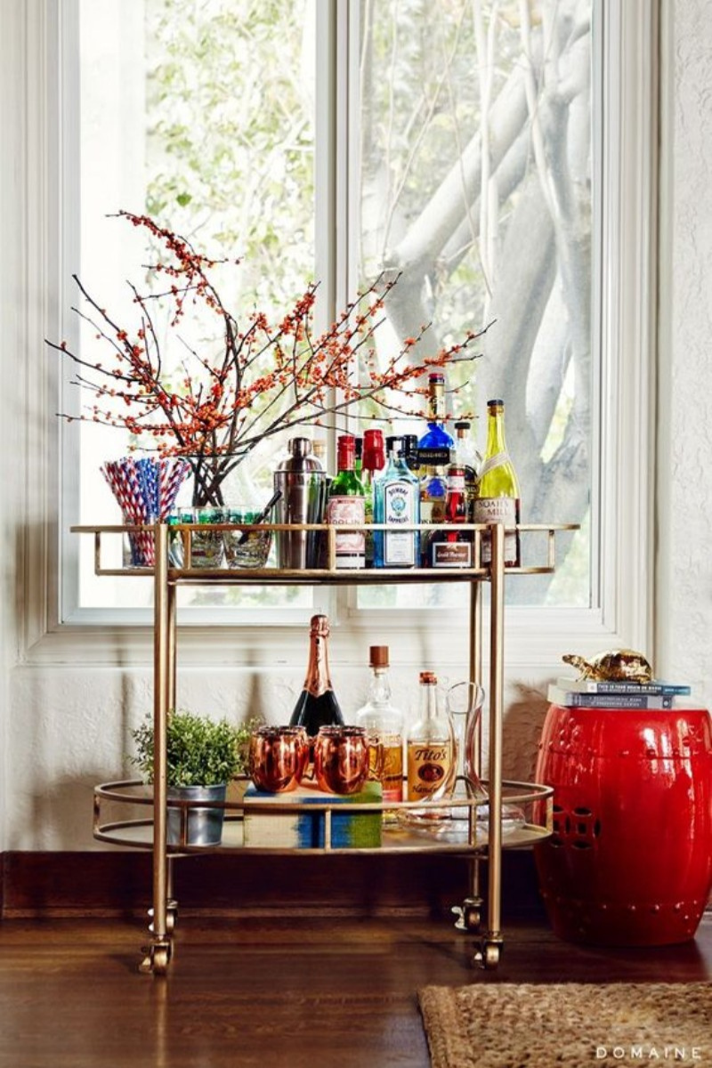 6 Best Bar Carts With Polished Brass For Your Mid-Century Home_2