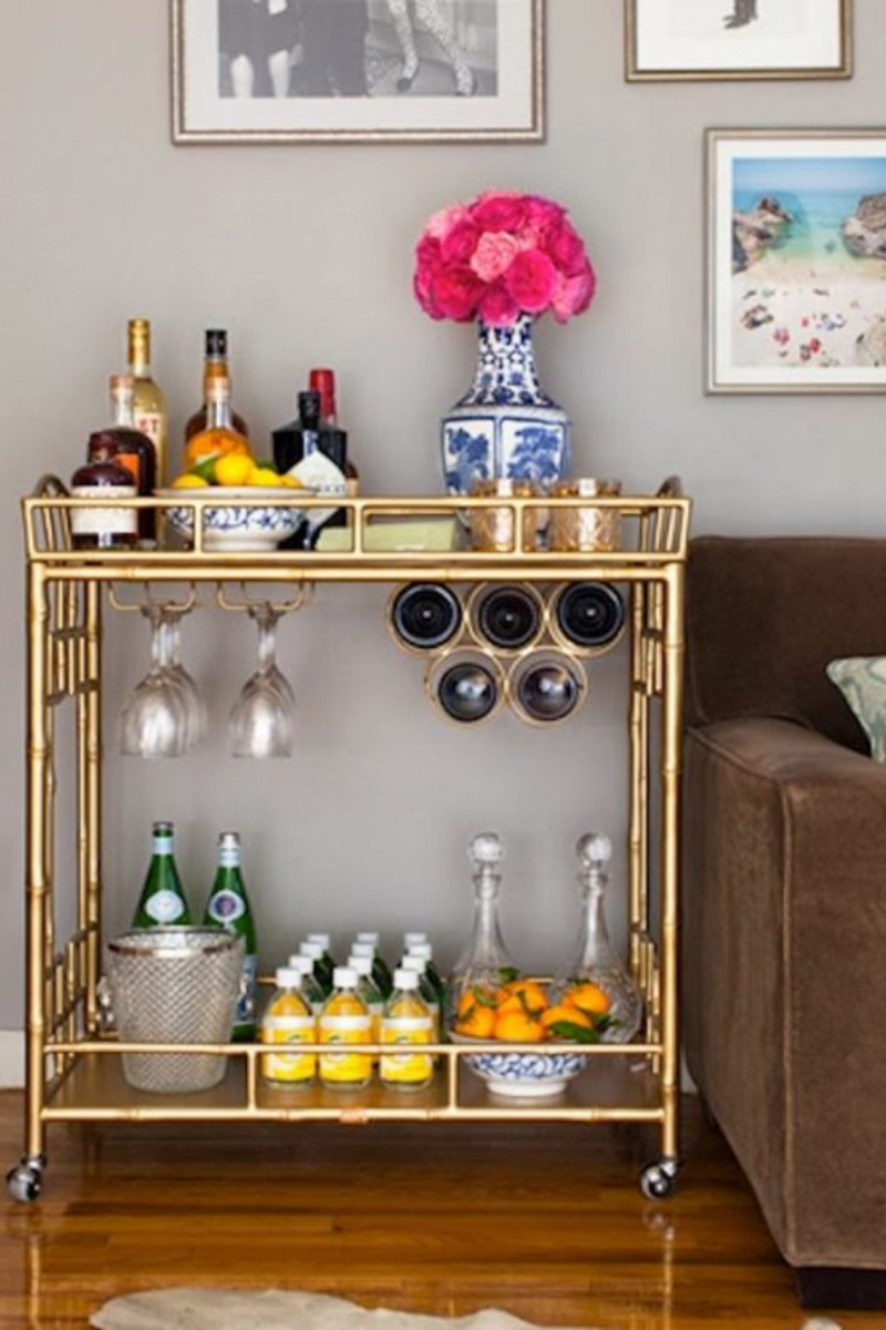 6 Best Bar Carts With Polished Brass For Your Mid-Century Home_6