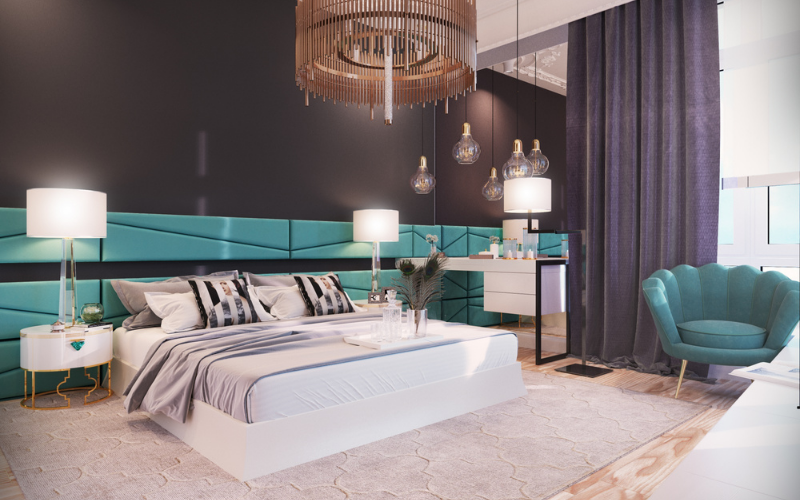 Charming Blue Apartment Design With Stunning Details_8